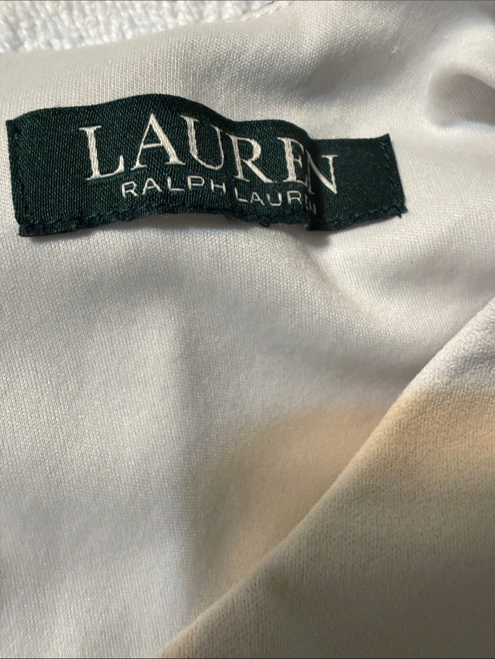 Lauren Ralph Lauren White - blue dress with Dark Green Label - Picture 2 of 4